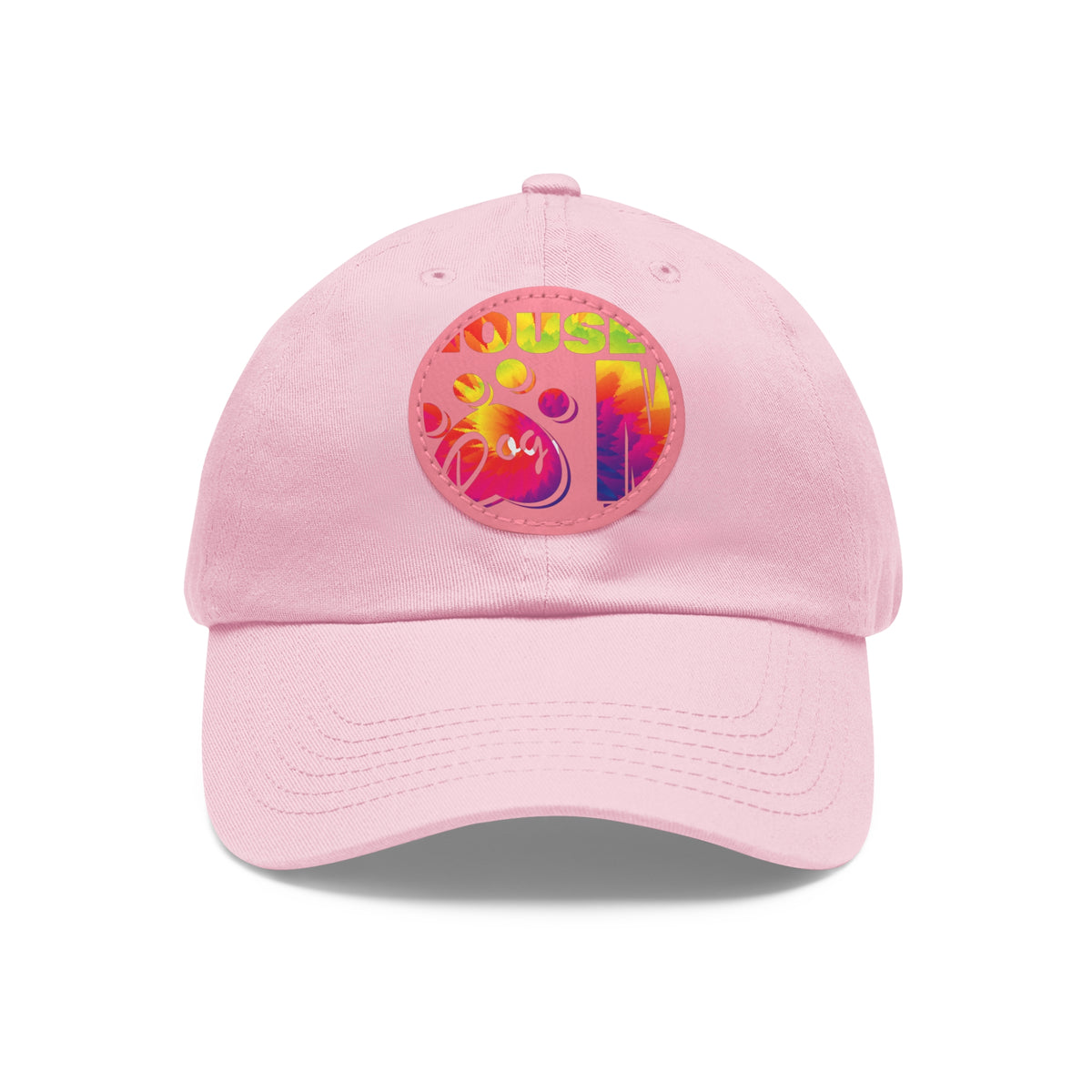 Hat with Leather Patch (Round)