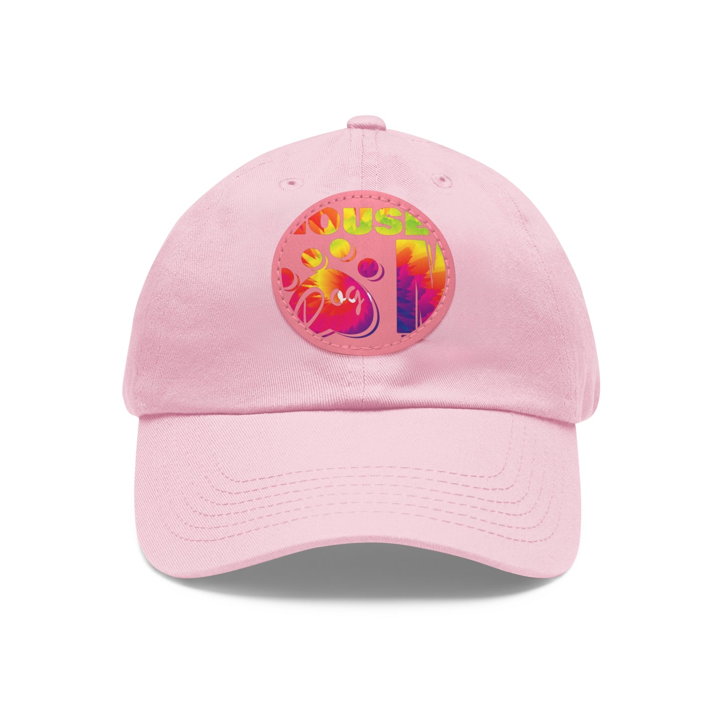 Hat with Leather Patch (Round)