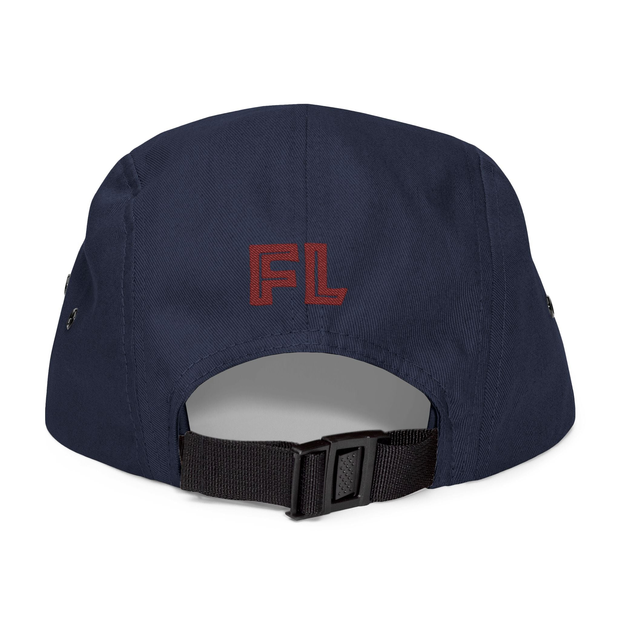 Stylish 5 Panel Cap with FL Embroidery, Casual Hat for Outdoor Adventures, Trendy Gift for Fashion Lovers, Summer Accessory, Unisex Headwear