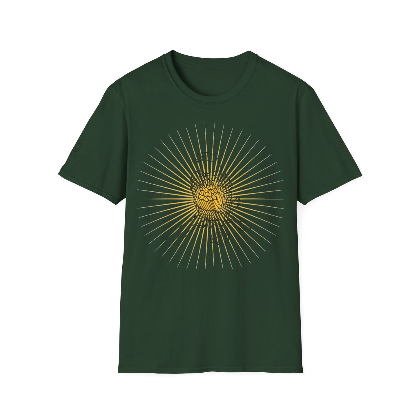 Rcnsons Unisex Softstyle Eagle Sun Wave T-Shirt