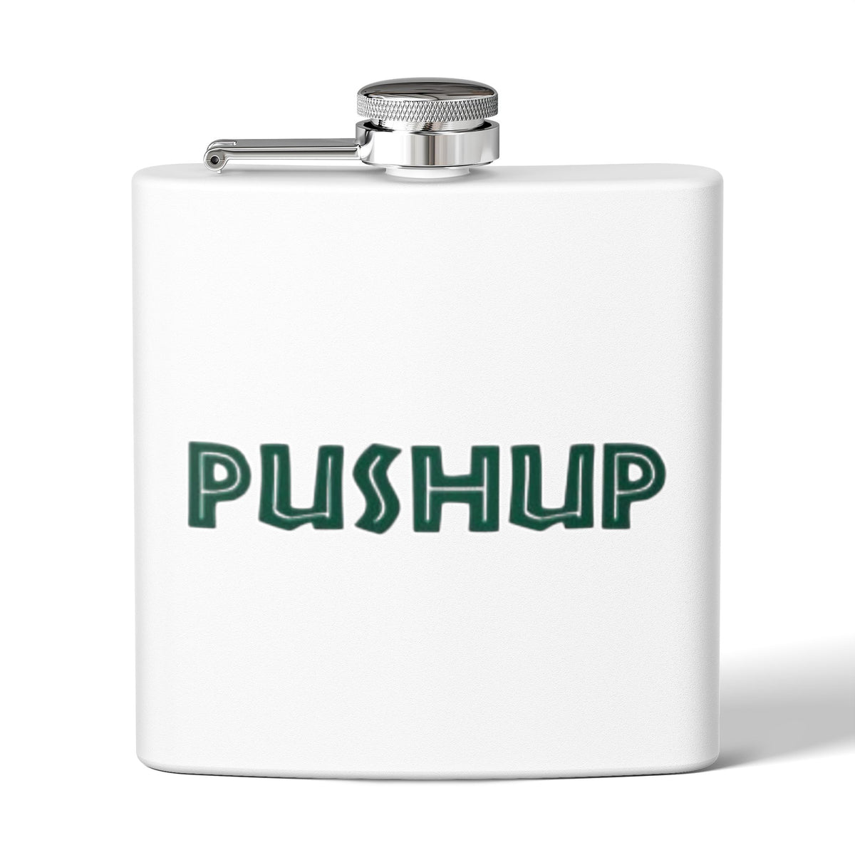 Personalized 6oz Stainless Steel Flask - Pushup Design