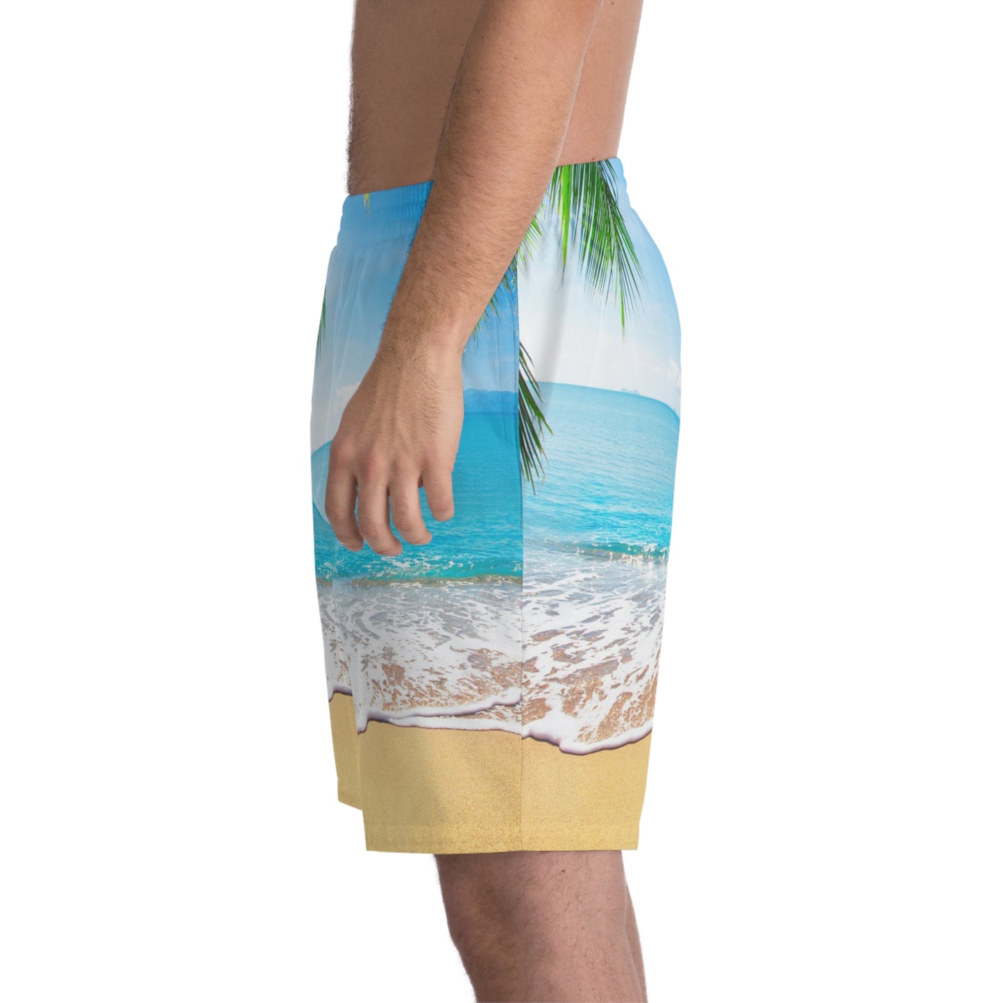 Men's Elastic Beach Shorts (AOP)