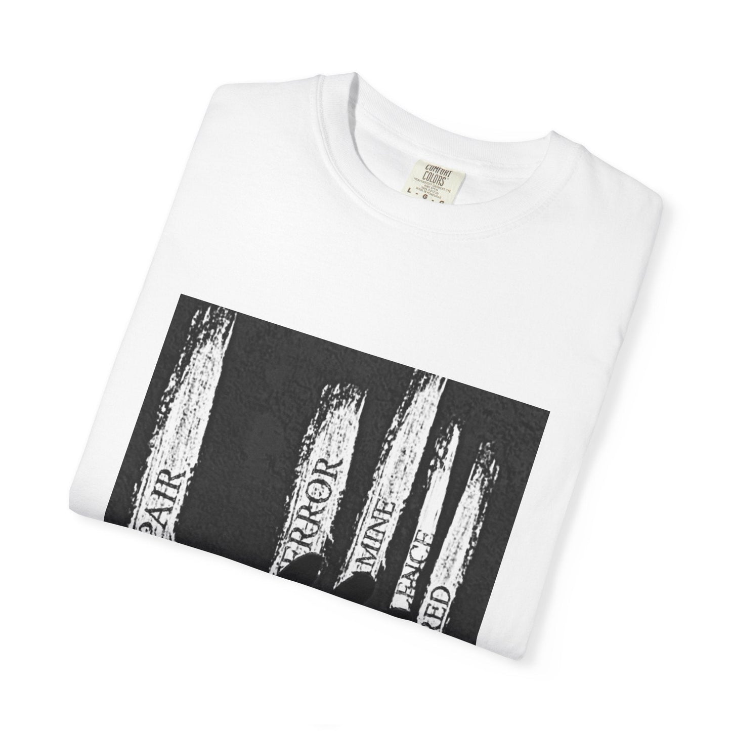 Garment-Dyed T-shirt, Unisex Black Graphic Tee, Motivational Shirt, Casual Streetwear, Perfect Gift for Friends Printify