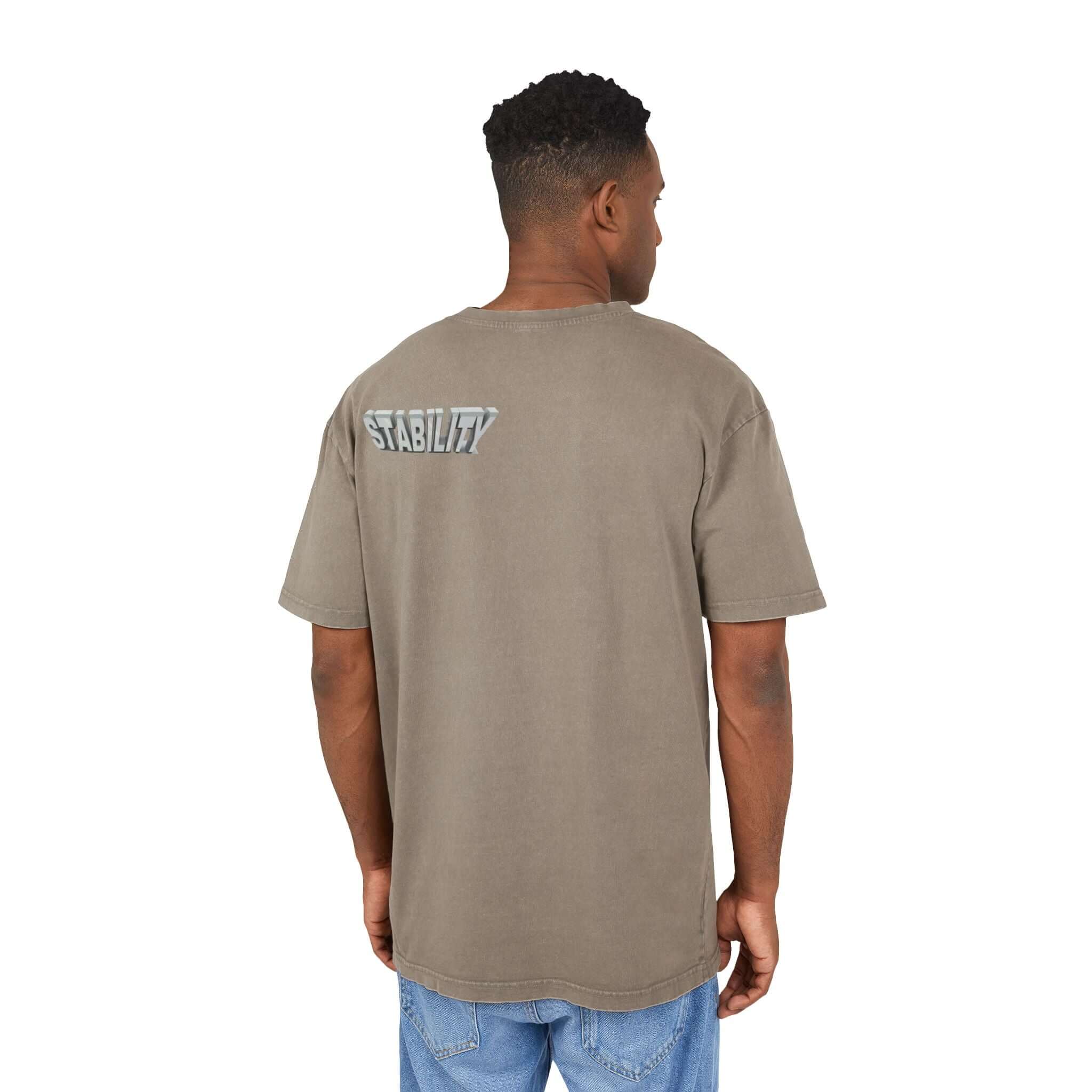 Oversize Tee Stability Acid Washed Men's Shirt