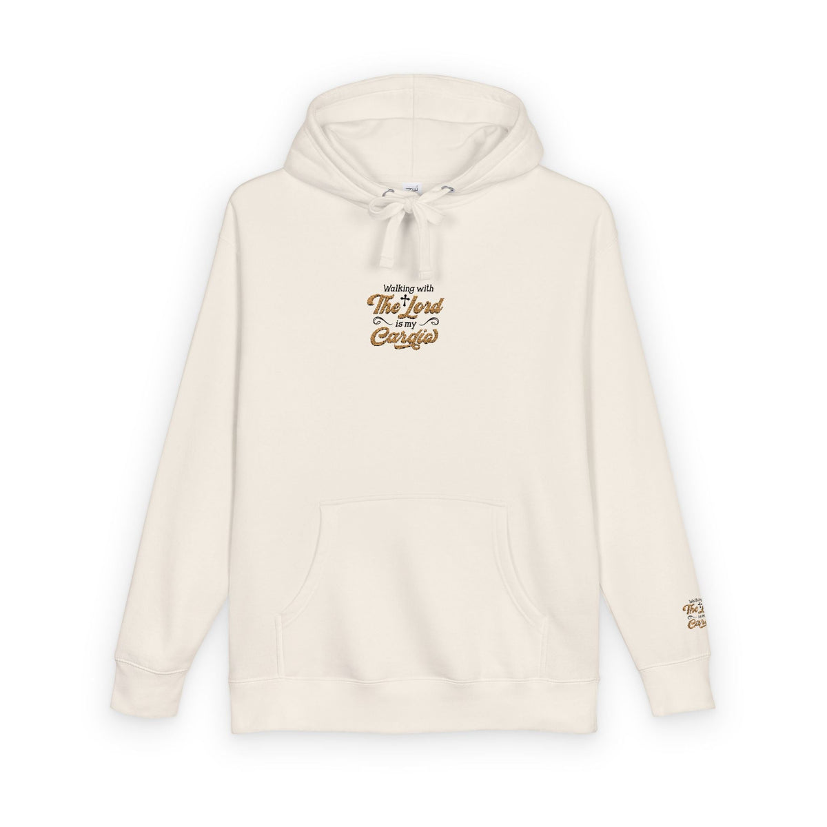 Religious Fleece Hoodie - Walking with the Lord Printify