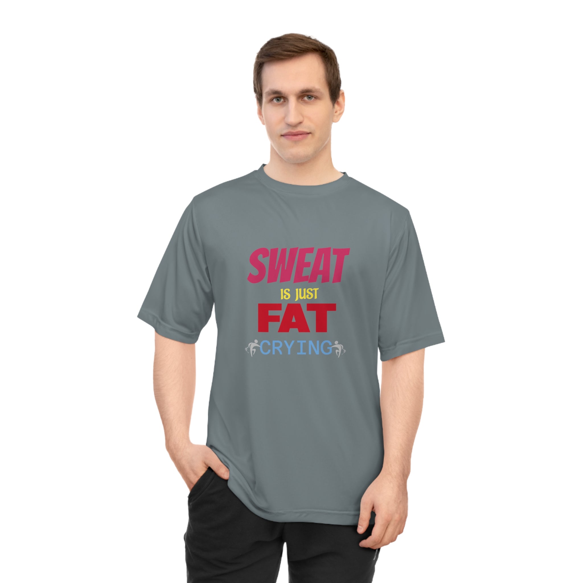 Motivational Fitness T-Shirt – Unisex Sweat is Just Fat Crying, Gym Apparel, Workout Shirt, Activewear, Gift for Fitness Enthusiasts Printify