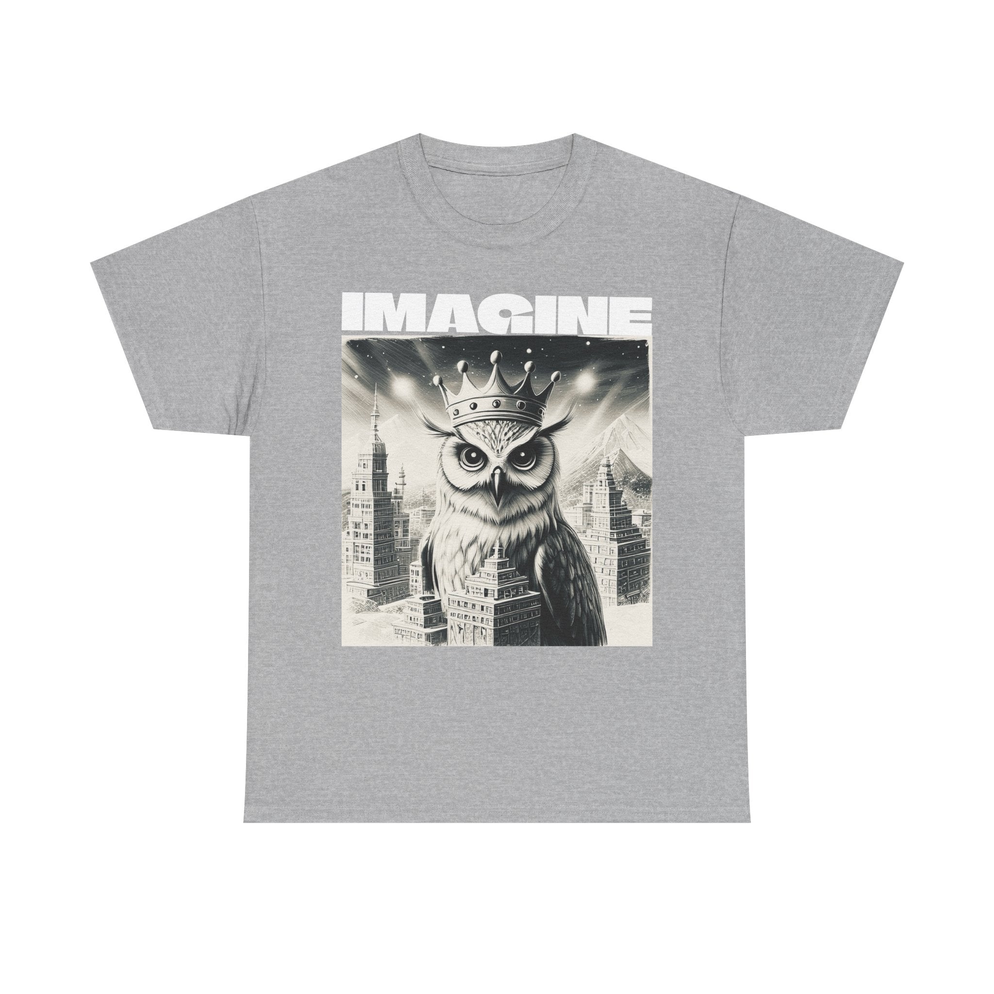 Imagine Owl Graphic Unisex Heavy Cotton Tee