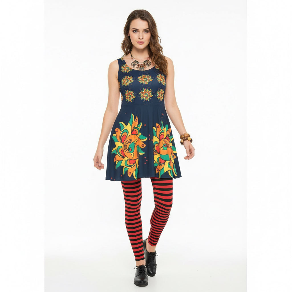 Floral Women's Skater Dress — All-Over Print Garden Bloom Printify