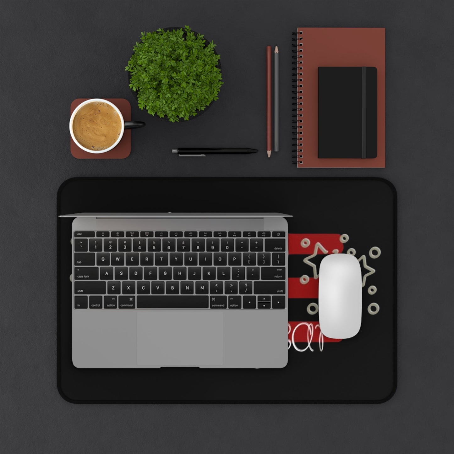 Happy Xmas & New Year Desk Mat Printify