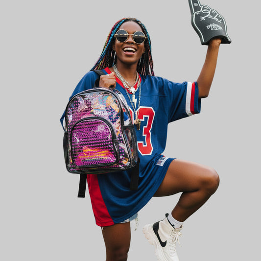 Clear Stadium Backpack, Clear Bag, Stadium Approved Backpack, Transparent Backpack, Concert Bag, Sports Game Bag Printify