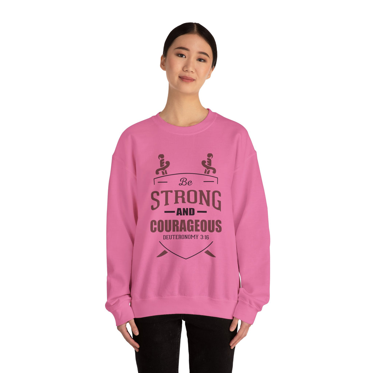 Soyez fort et courageux Sweat-shirt unisexe 