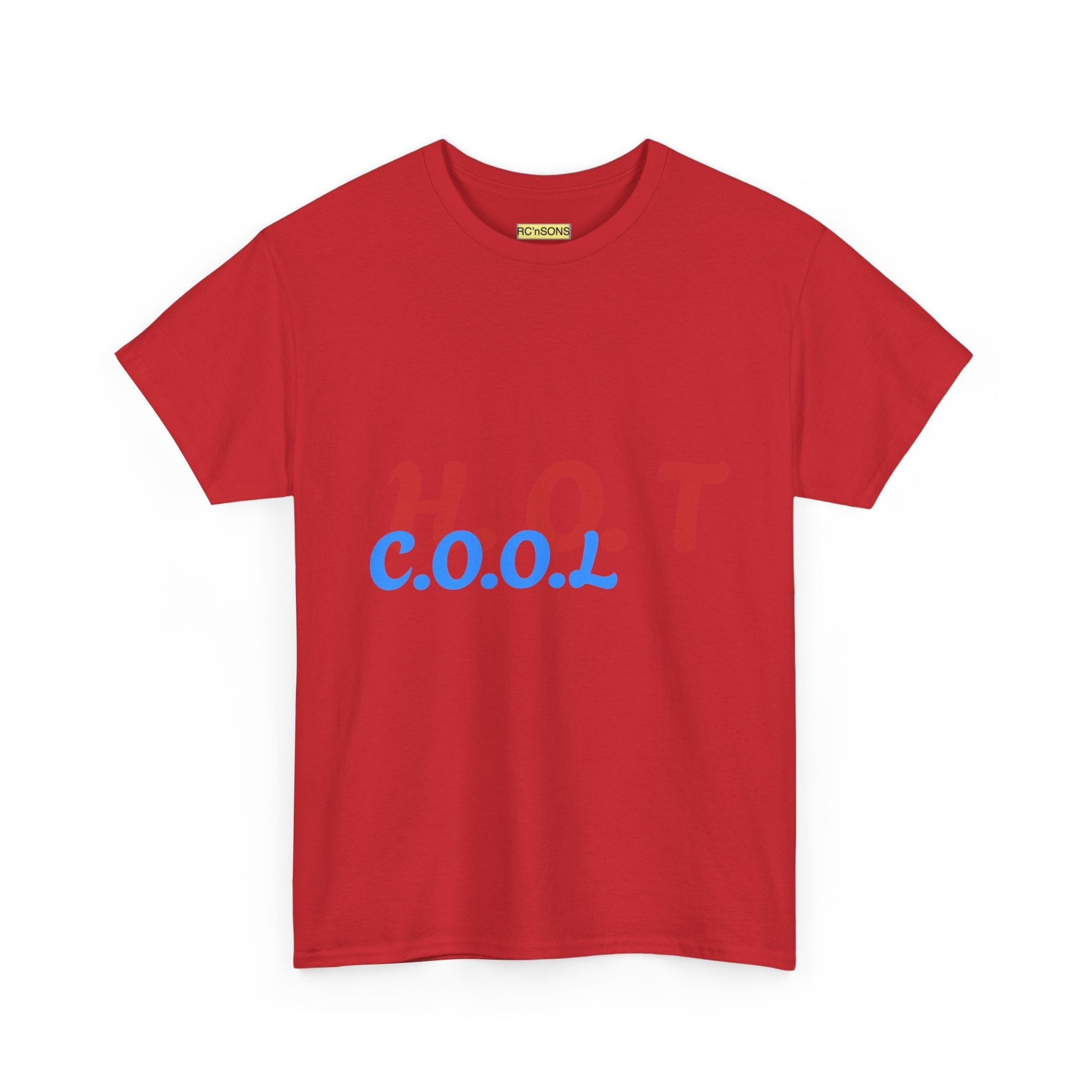 Cool & Trendy Unisex Heavy Cotton Tee - H.O.T. C.O.O.L. Graphic Shirt, Casual Wear, Gift for Friends, Summer Style, Streetwear Printify
