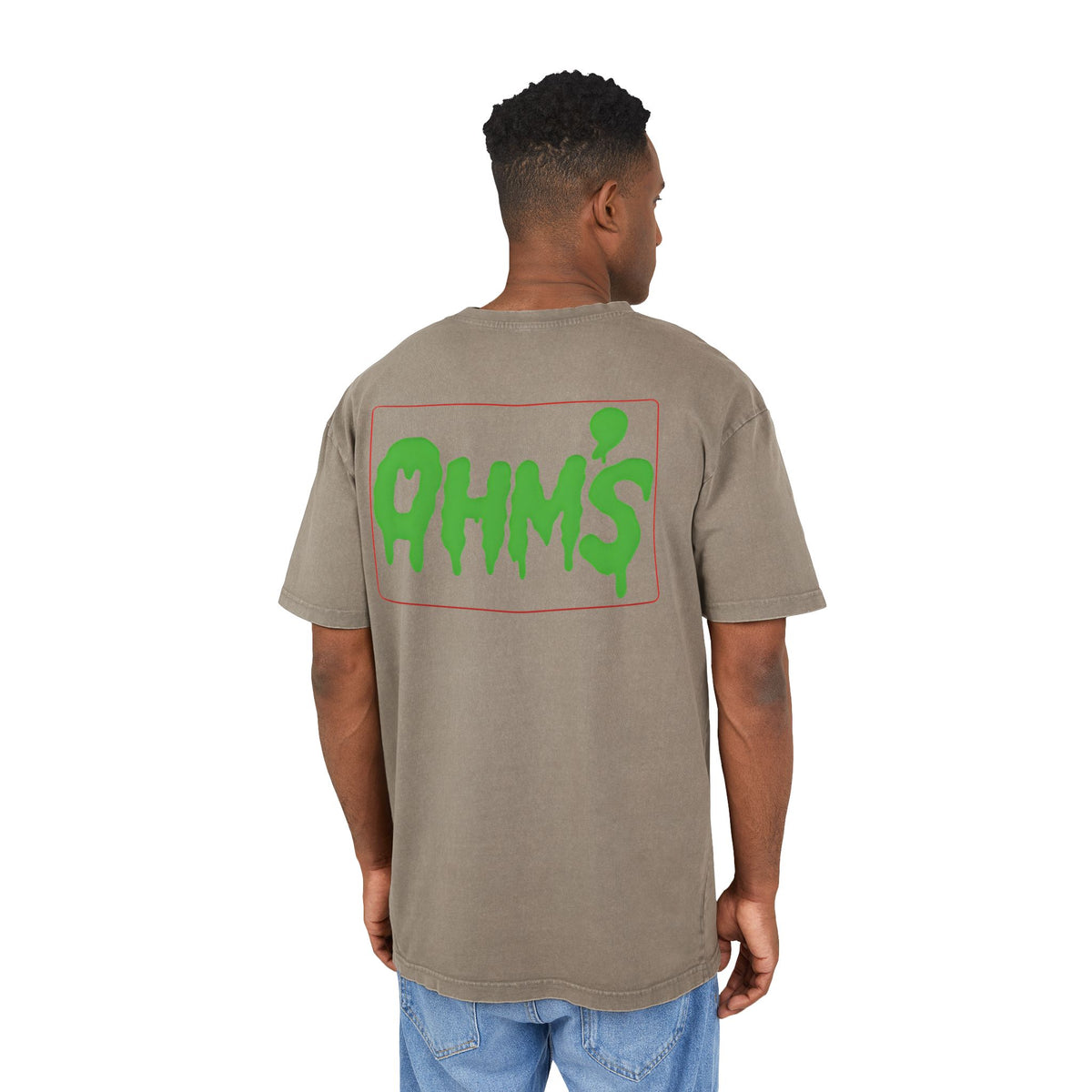 T-Shirt Olm’s Mann Acid Washed Heavy Oversize Tee for Men