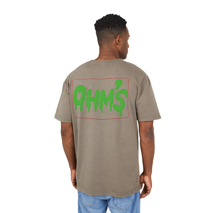 T-Shirt Olm’s Mann Acid Washed Heavy Oversize Tee for Men