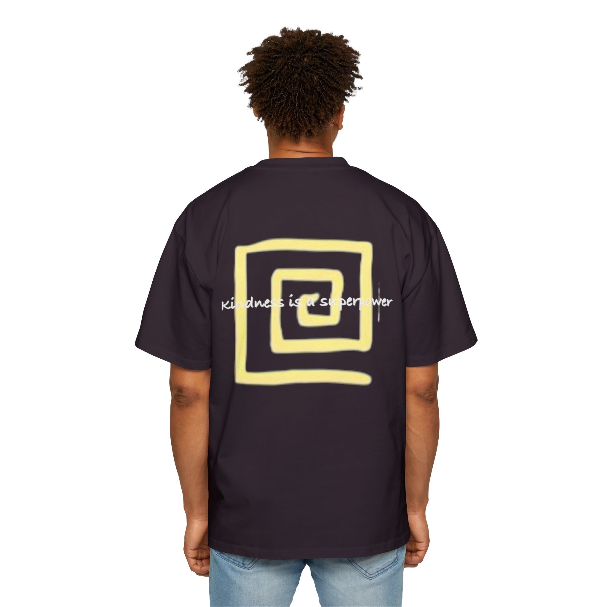 Oversized Tee - Kindness is a Super Power Graphic Design Shirt for Men Printify