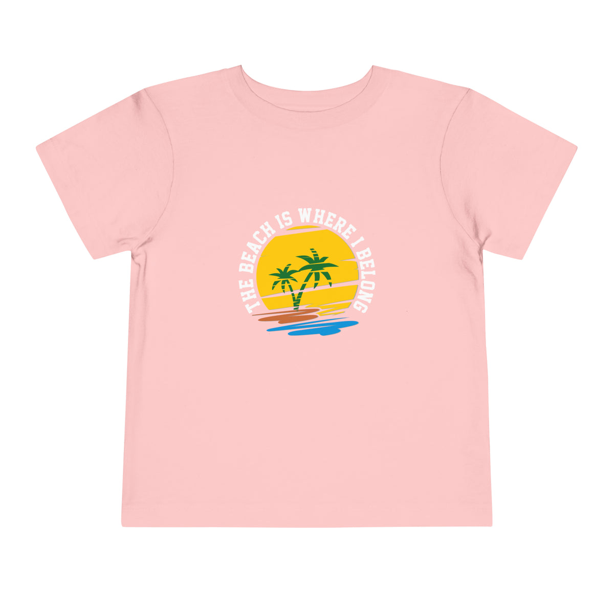La plage est là où j’appartiens T-shirt pour tout-petits 