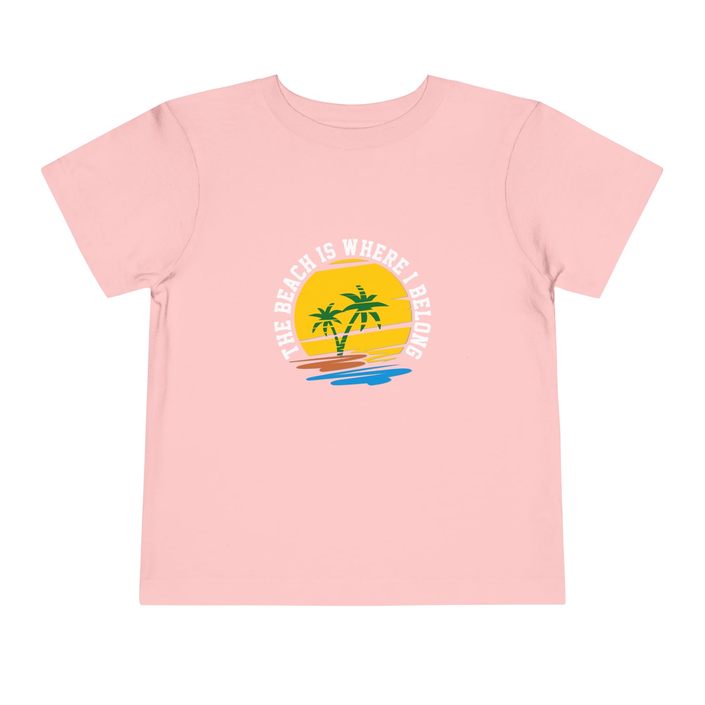 La plage est là où j’appartiens T-shirt pour tout-petits 
