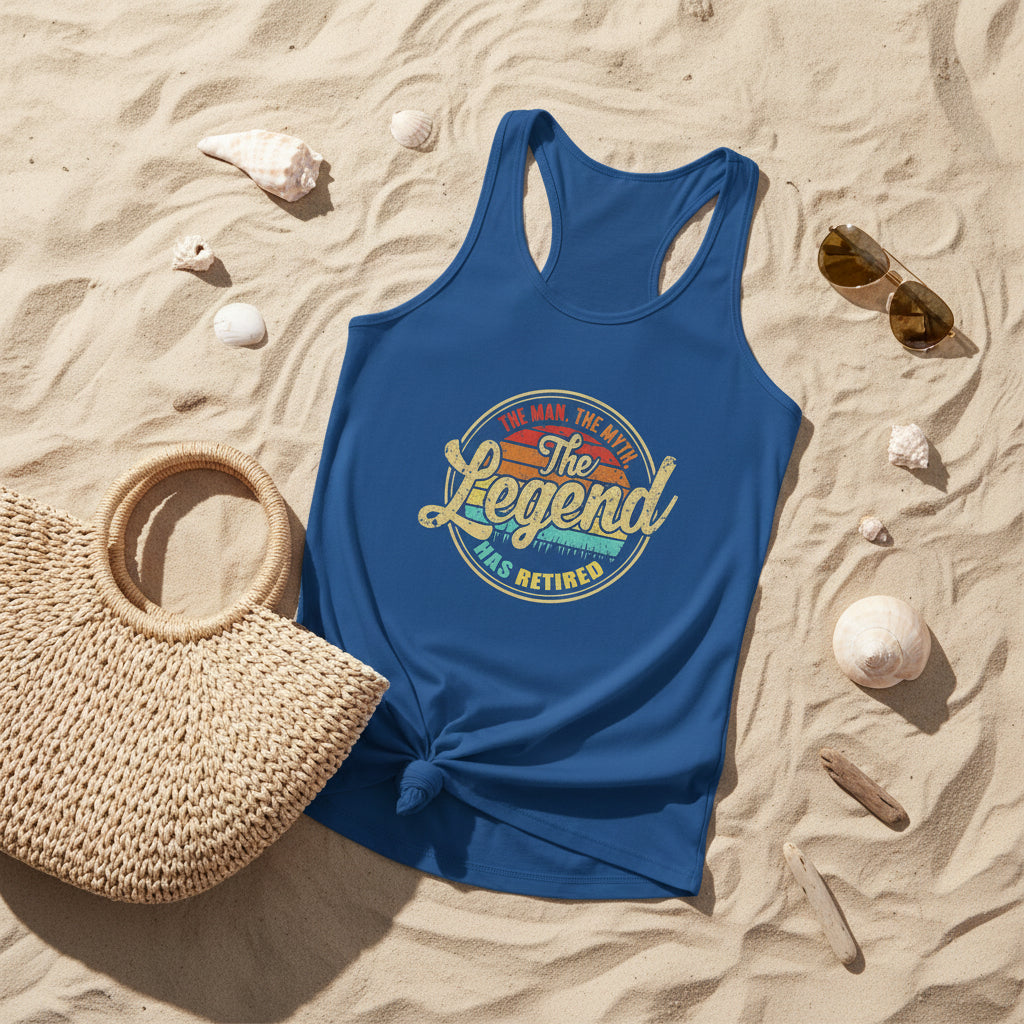Women's Ideal Racerback Tank-Legend Beach Design