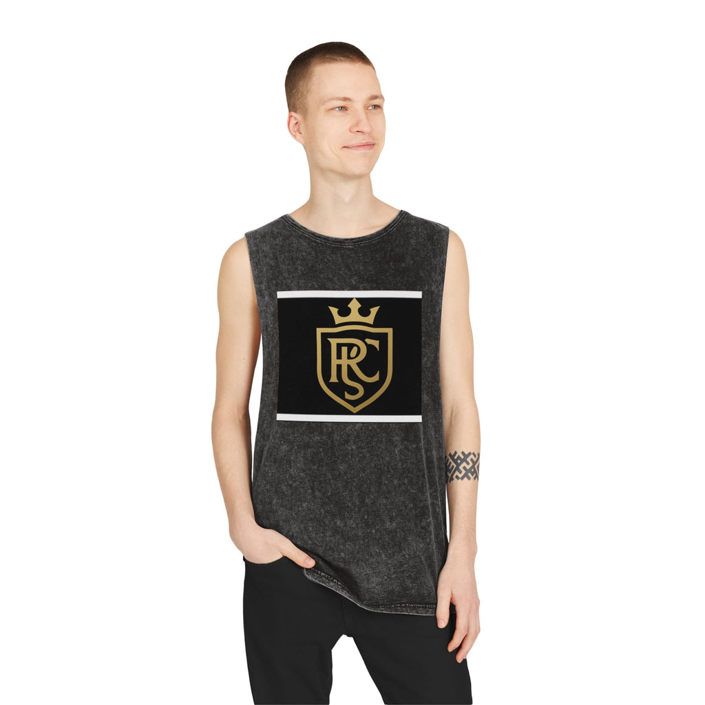 Stylish Unisex Stonewash Tank Top-Casual