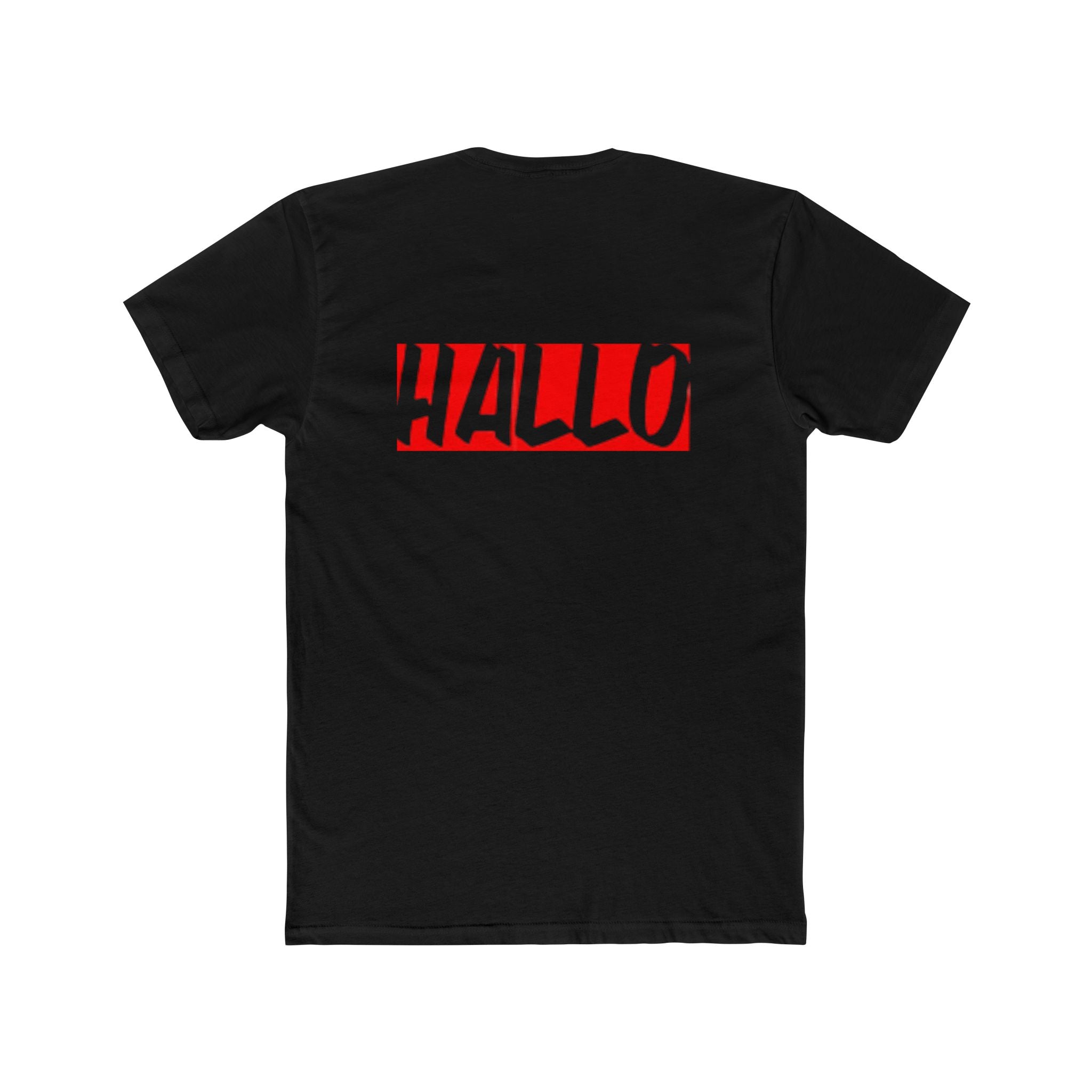 T-Shirt with Hallo Design | Unisex Cotton Crew Tee