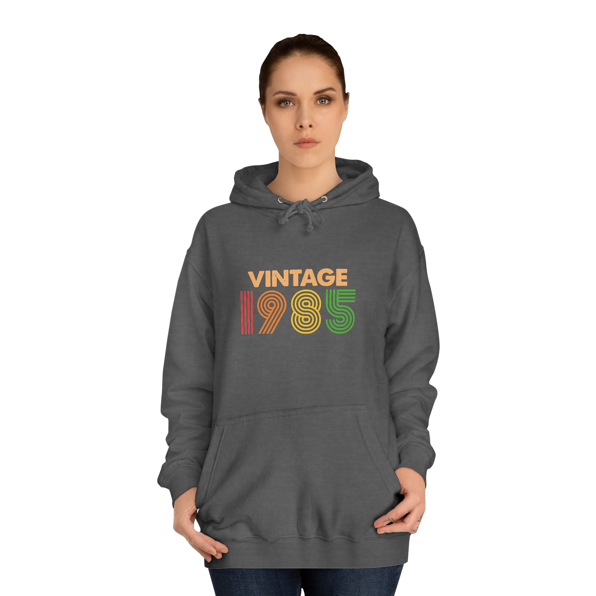 Sweat à capuche unisexe vintage 1985 