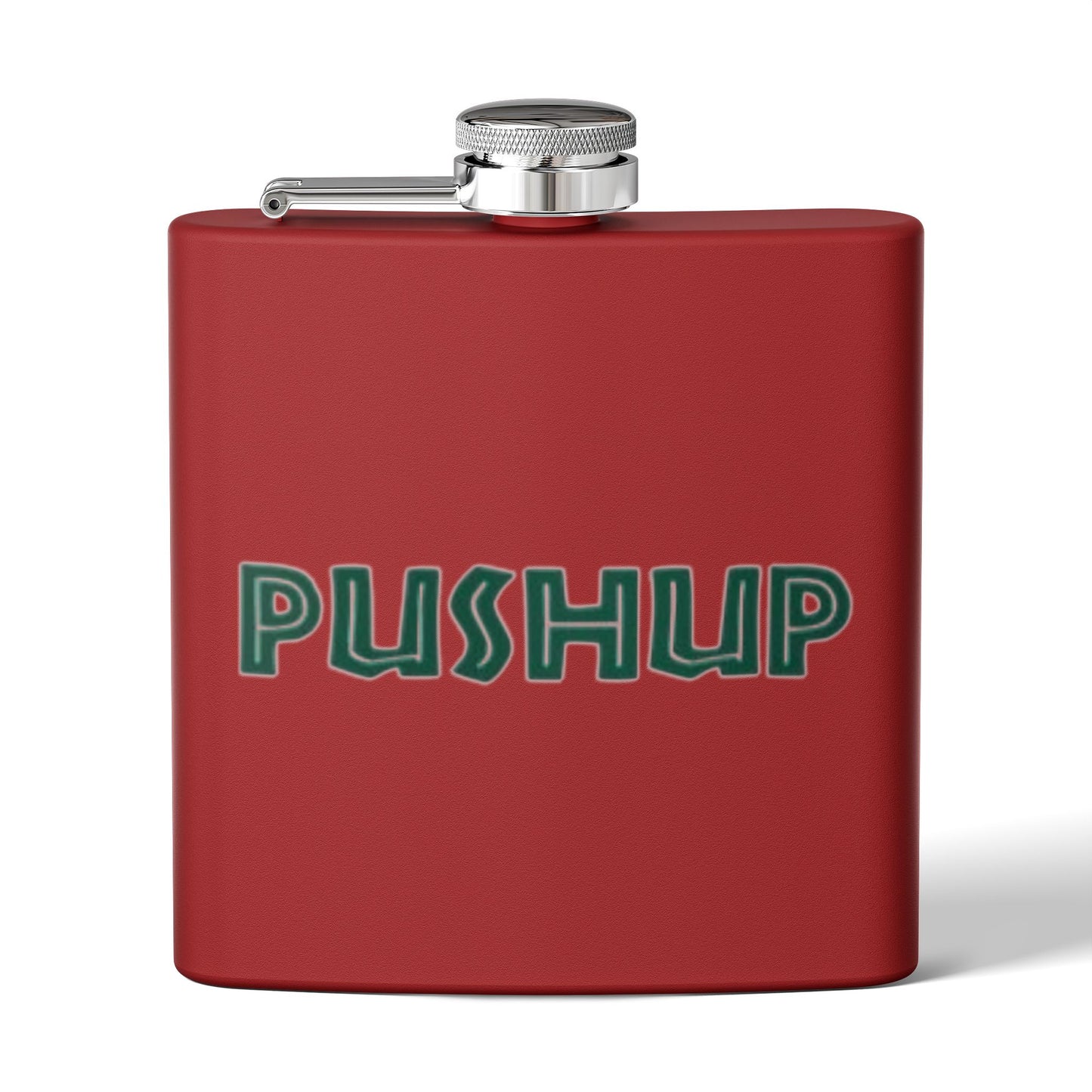 Personalized 6oz Stainless Steel Flask - Pushup Design