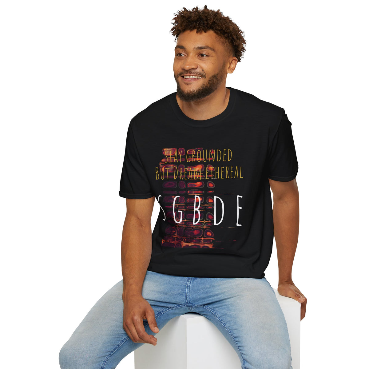 Unisex Softstyle T-Shirt - Stay Grounded But Dream Ethereal SGBDE Design