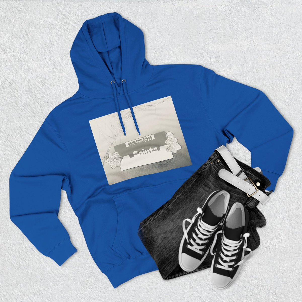 Passion saint Hoodie ( faded) Printify