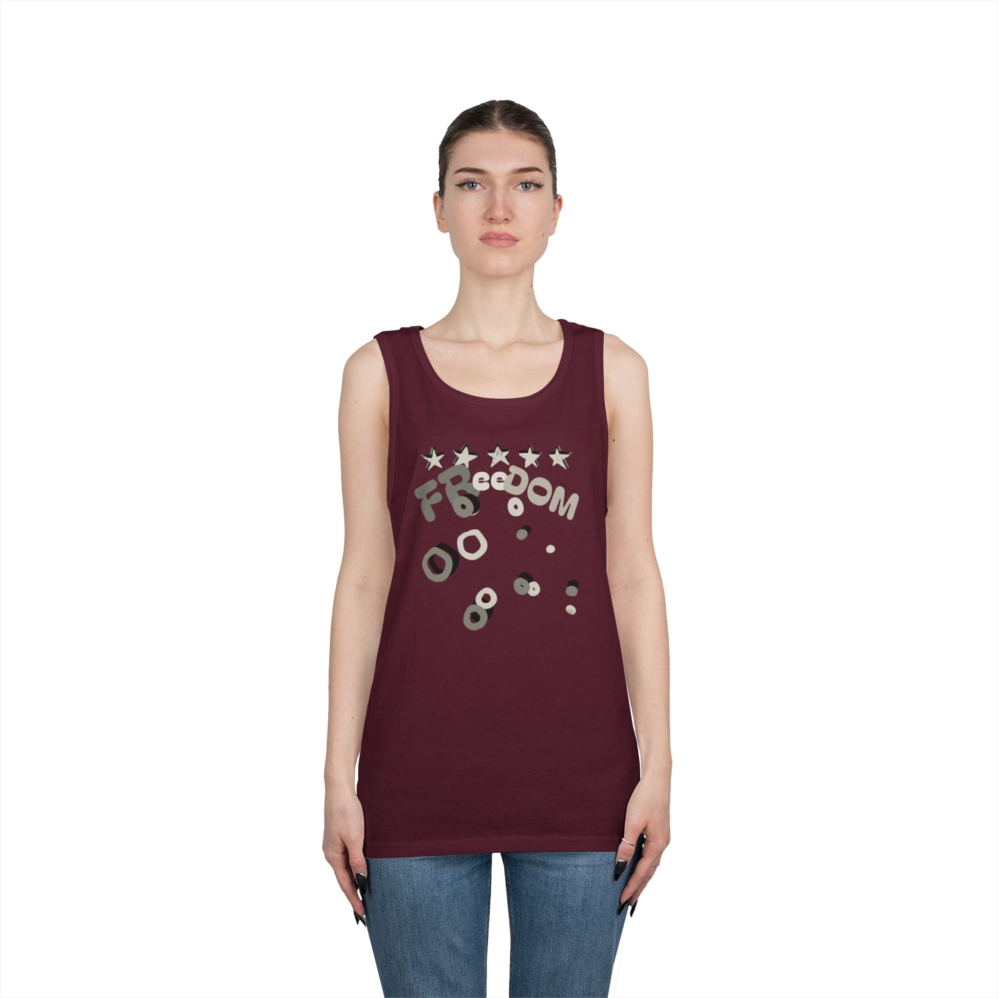 Heavy Cotton Tank Top-Freedom