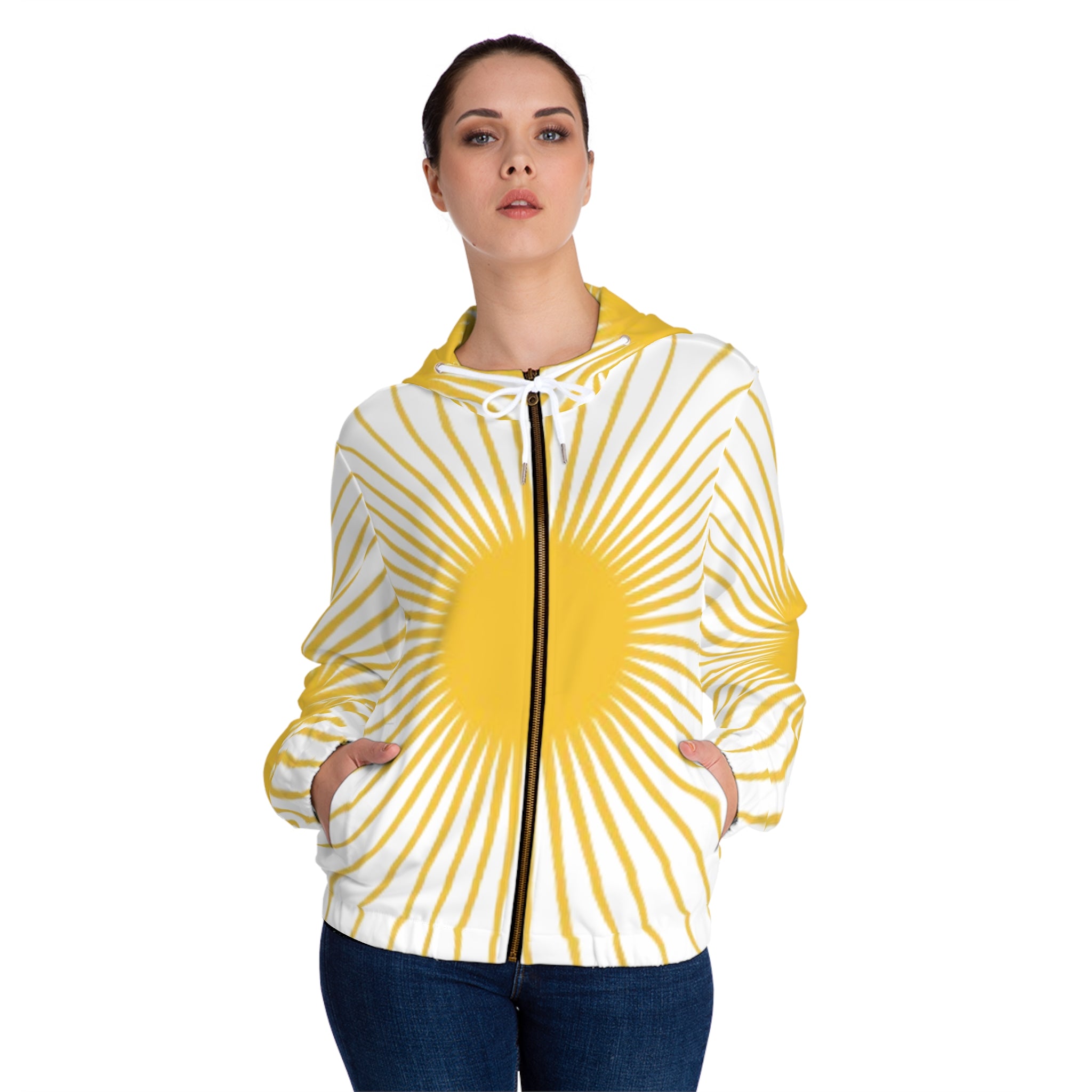 Rcnsons Women’s Full-Zip 'Wave' Hoodie (AOP)