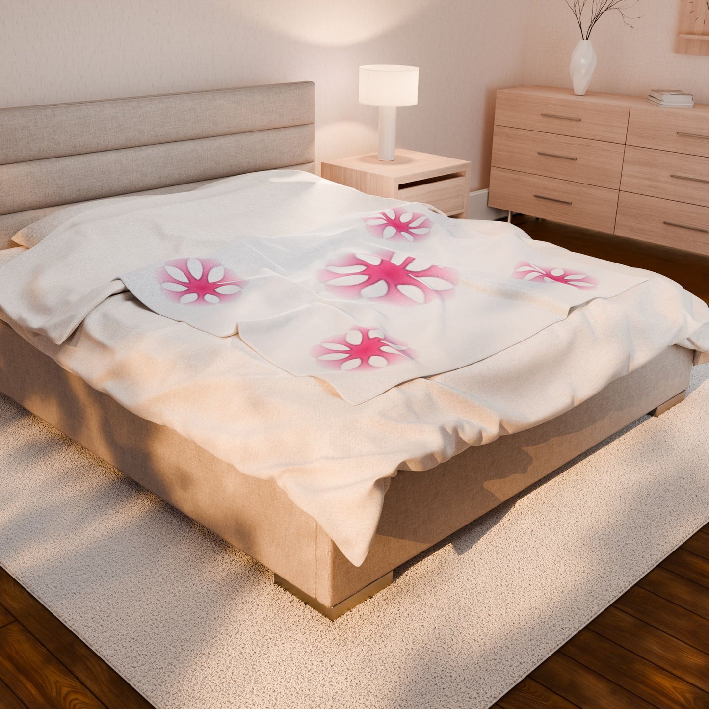 Cozy Floral Velveteen Plush Blanket for Comfort and Style