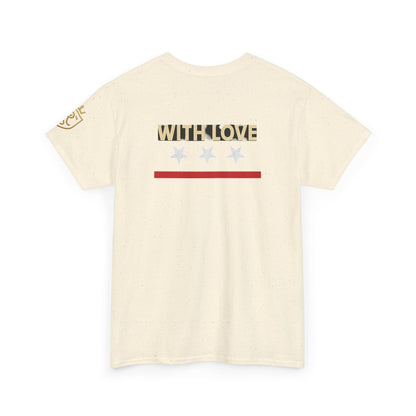 Stylish Unisex Heavy Cotton Tee - 'With Love' Statement Shirt, Casual Wear, Gift for Her, Gift for Him, Everyday Comfort Printify
