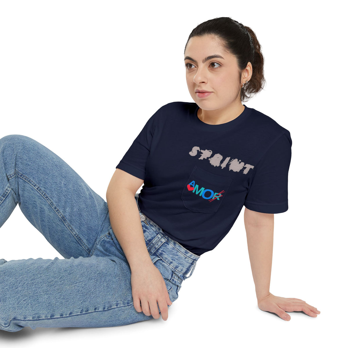 Unisex Pocket T-shirt - Sprint Amorx Design