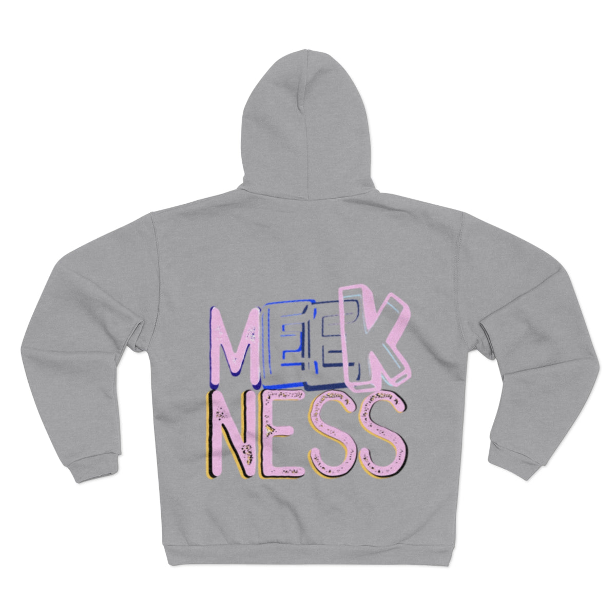 Meekness Unisex Hooded Zip Sweatshirt - Stylish Graphic Zip Hoodie for Everyday Comfort