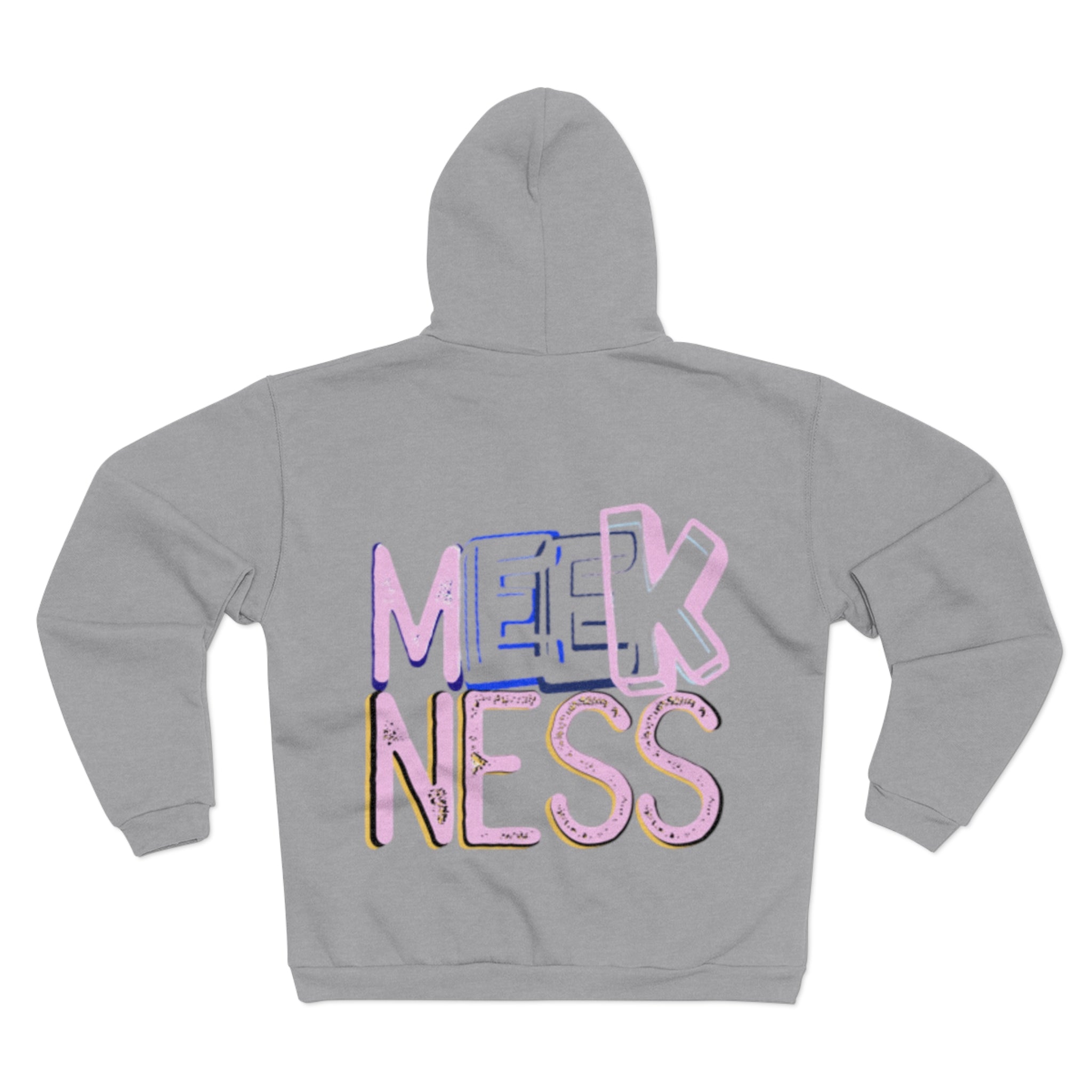 Meekness Unisex Hooded Zip Sweatshirt - Stylish Graphic Zip Hoodie for Everyday Comfort