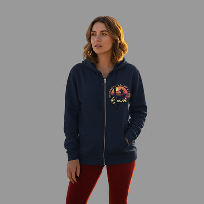 Beach Vibes Full Zip Hoodie, Unisex Printify