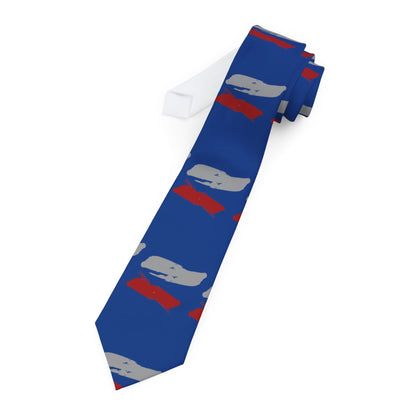 Blue Necktie with Cloud Design, Fun Accessory for Work, Parties, and Special Events, Perfect Gift for Dads and Graduates, [...] Printify