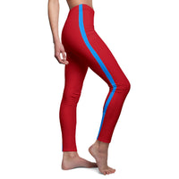 Leggings Blue Stripe - Women's Casual