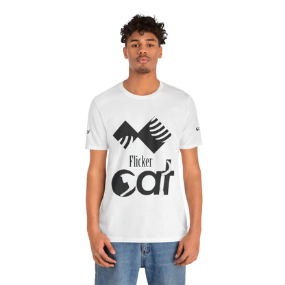 Flicker Cat Graphic Tee - Unisex Jersey Short Sleeve T-Shirt for Cat Lovers