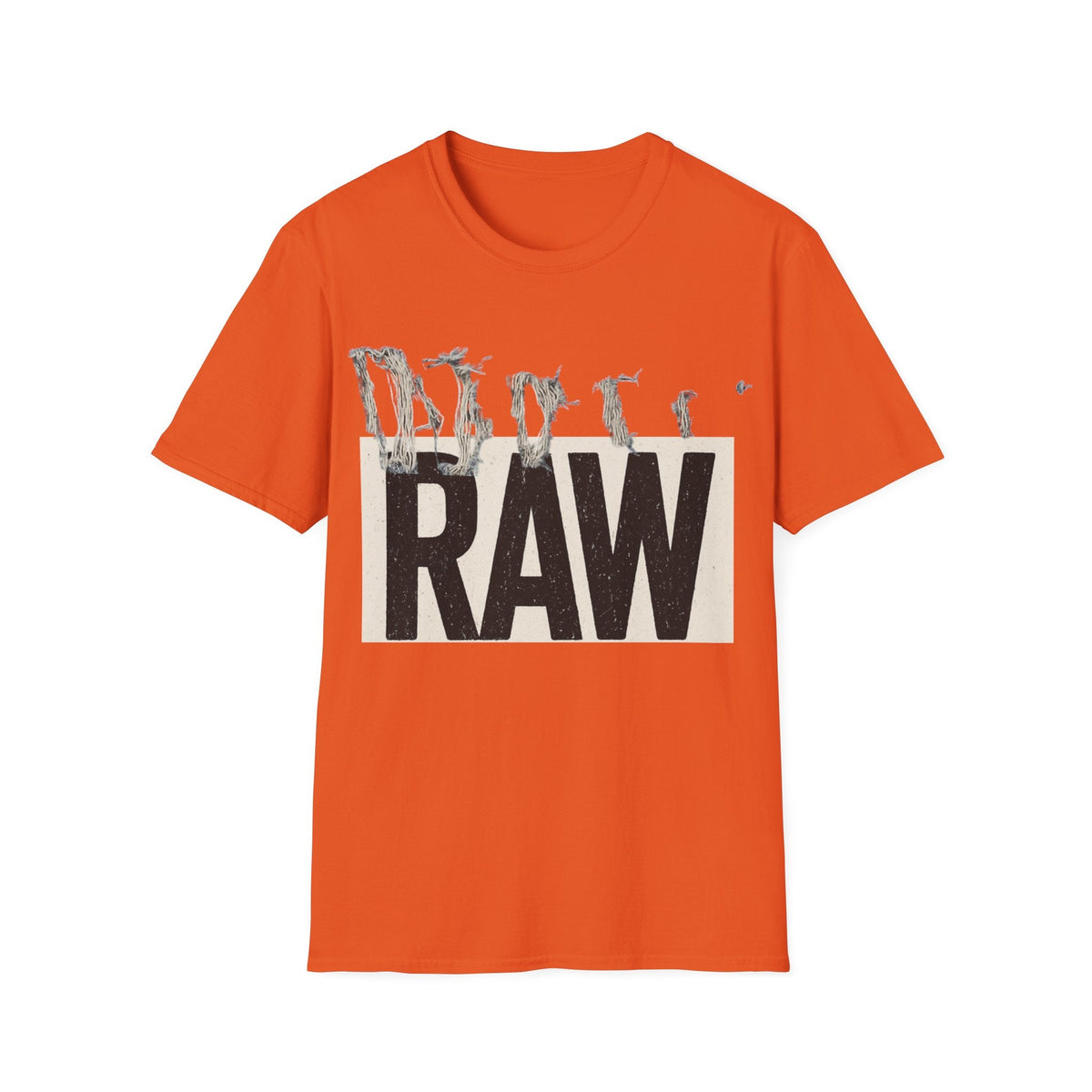RAW Unisex Softstyle T-Shirt - Casual Graphic Tee for Everyday Wear, Perfect for Gift Giving, Streetwear, Summer Outfits Printify