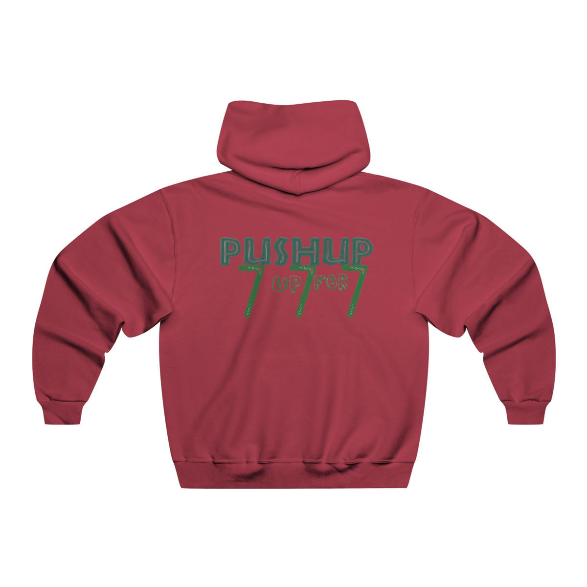 Push-Up 777 Graphic Hooded Sweatshirt for Fitness Enthusiasts