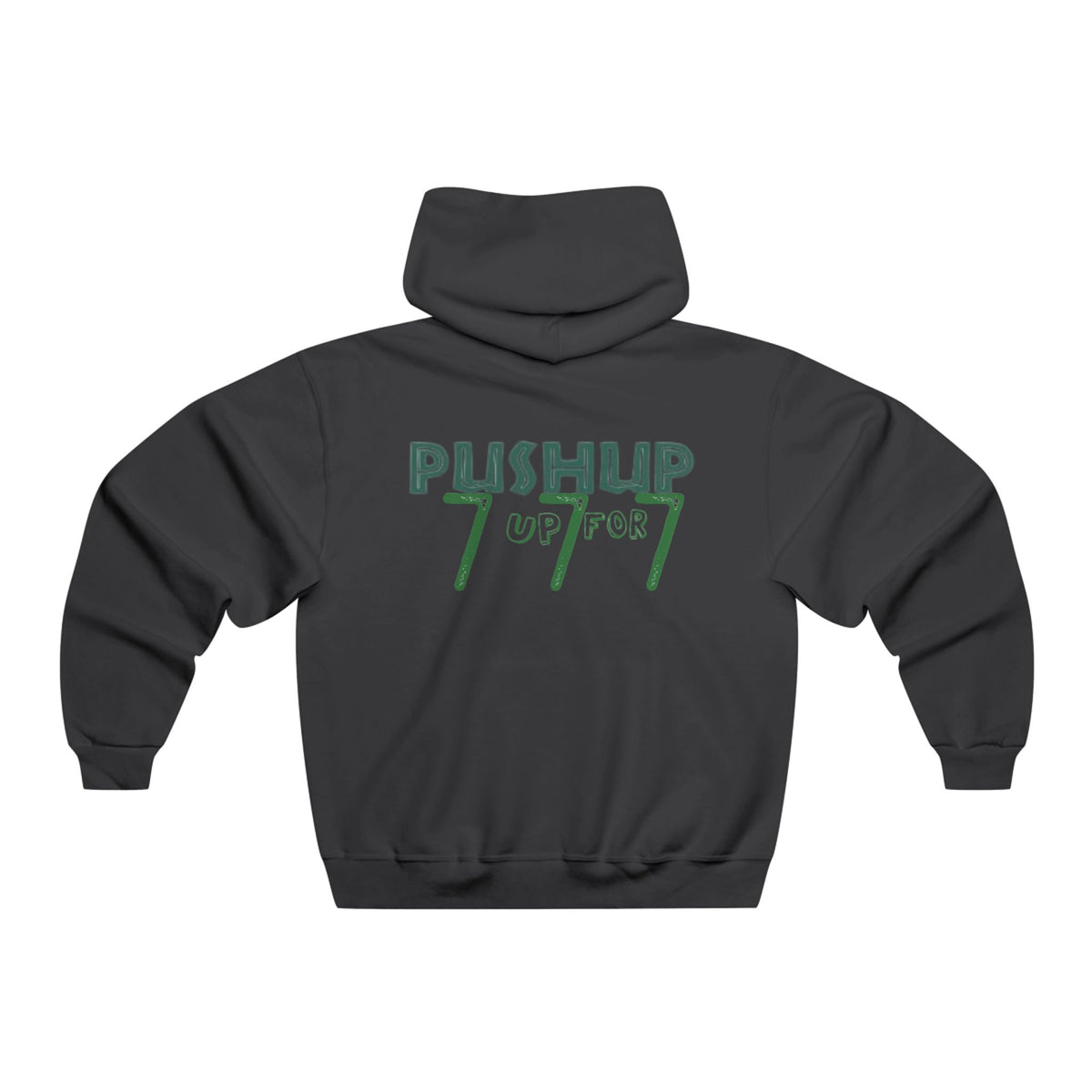 Push-Up 777 Graphic Hooded Sweatshirt for Fitness Enthusiasts