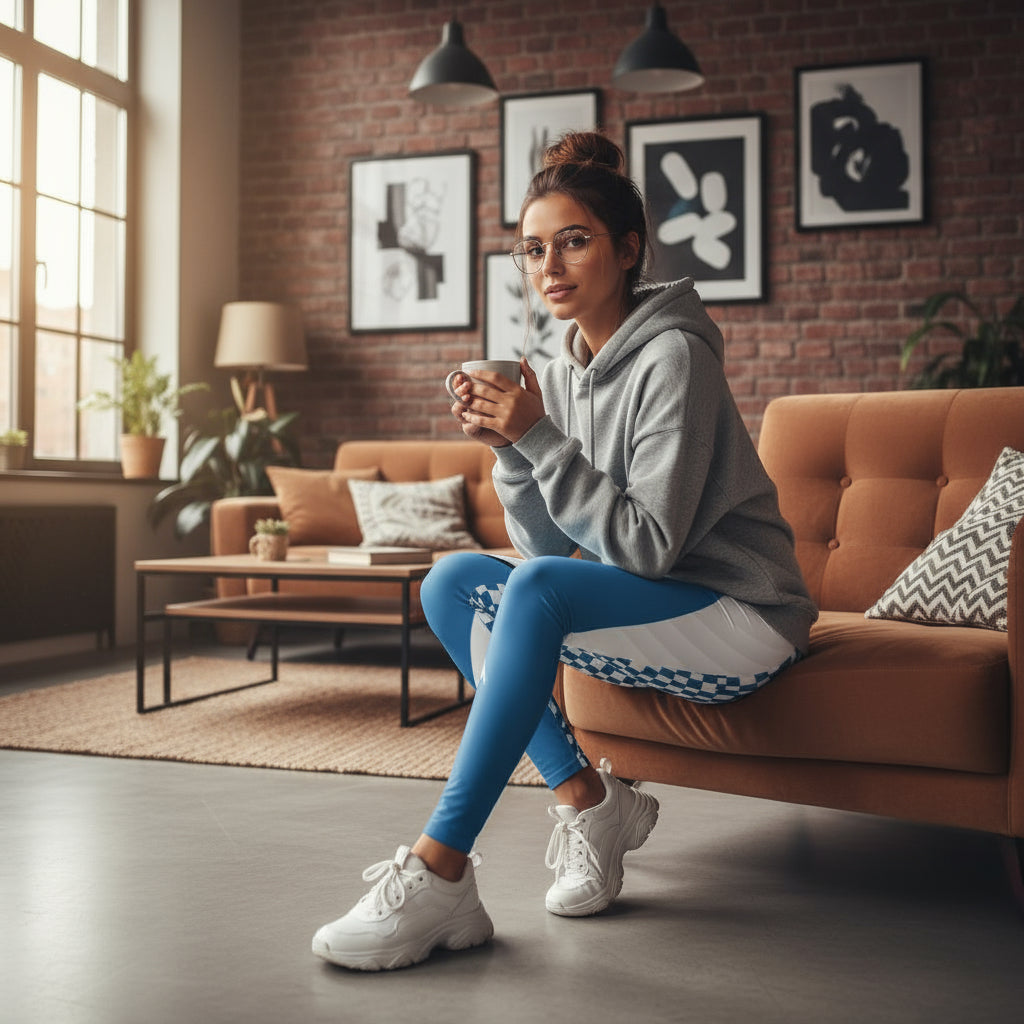 Trendy High Waisted Yoga Leggings - Activewear, Fitness Wear, Workout Leggings, Gift for Yogi, Sports Leggings Printify