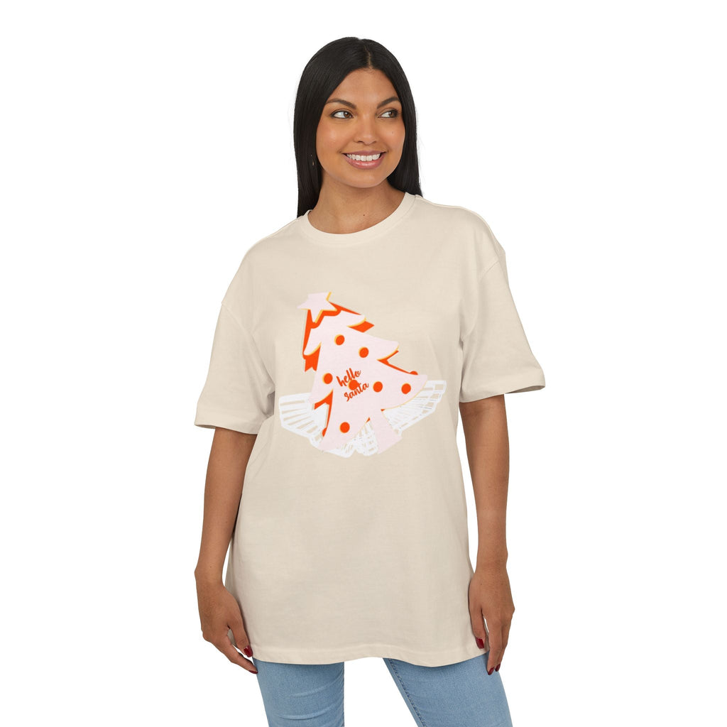 Christmas Oversize Tee - hello Santa Printify