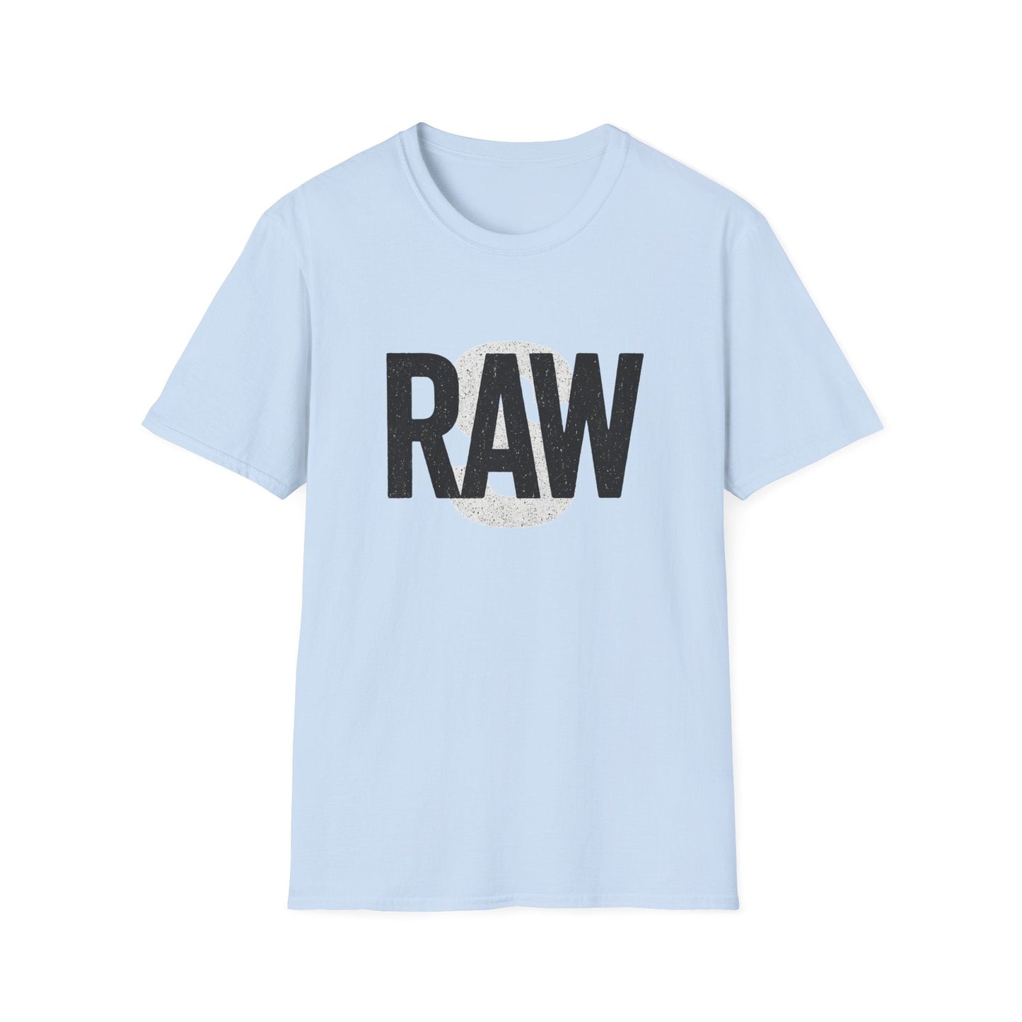 RAW Unisex Softstyle T-Shirt, Casual Graphic Tee, Everyday Wear, Gift for Him or Her, Streetwear Fashion, Summer Essential Printify