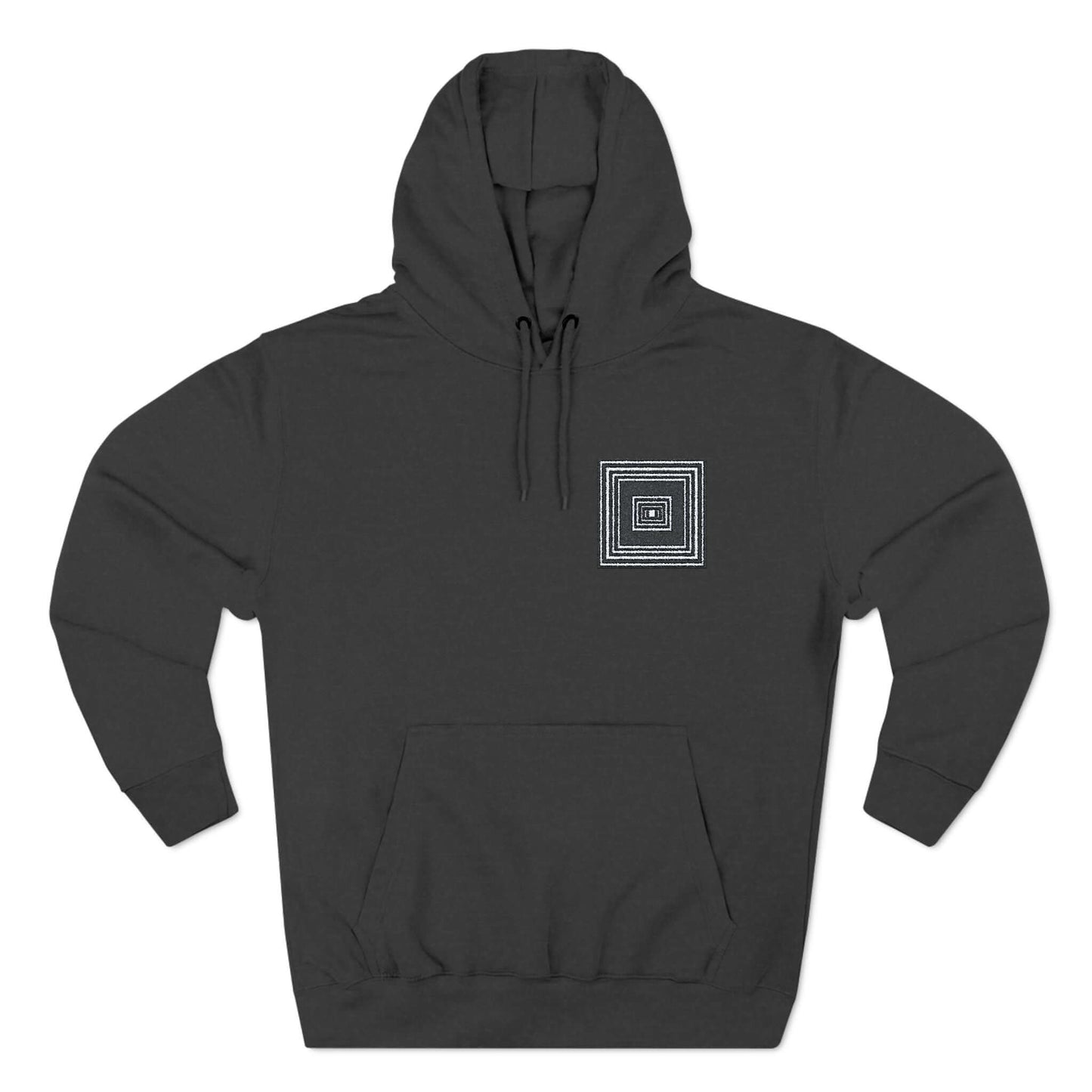 Fleece Hoodie with Quadrat Embroidery