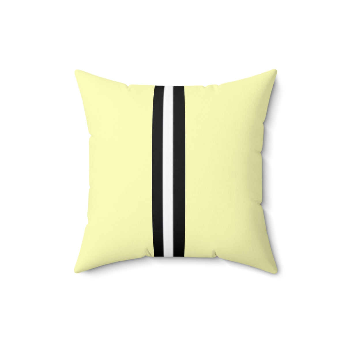 Square Pillow - Modern Striped Yellow for Cozy Living Spaces