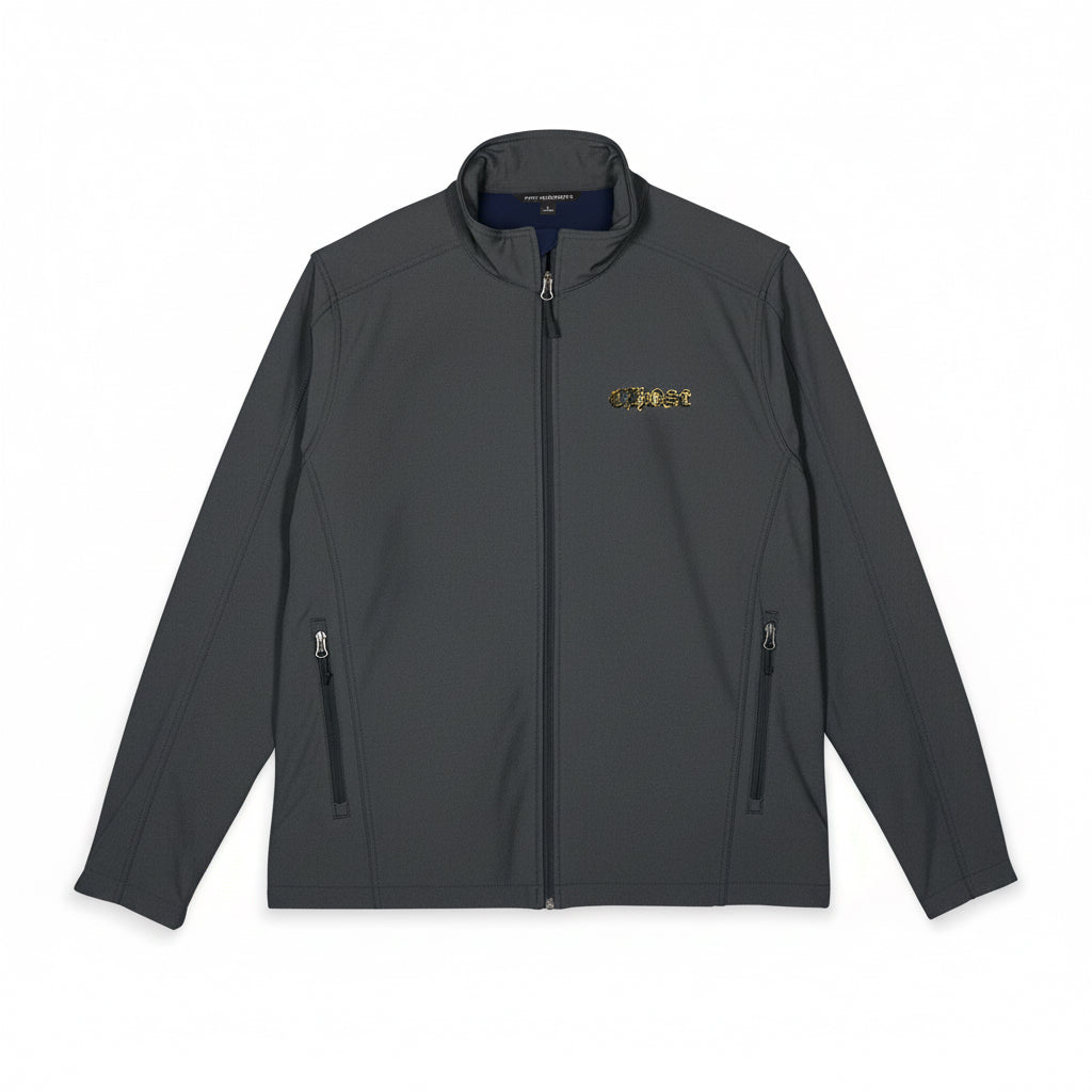 Embroidered Gold Floral Soft Shell Jacket