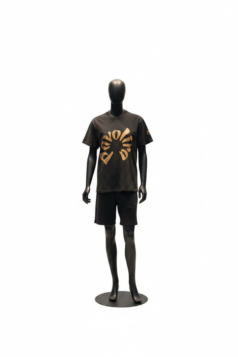 Pavolira Arch Logo T-Shirt — Retro Earthtone Graphic Tee