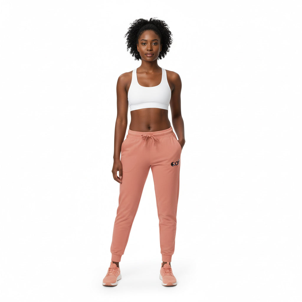 Cozy Cat Embroidered Fleece Sweatpants for Relaxation & Lounging Printify